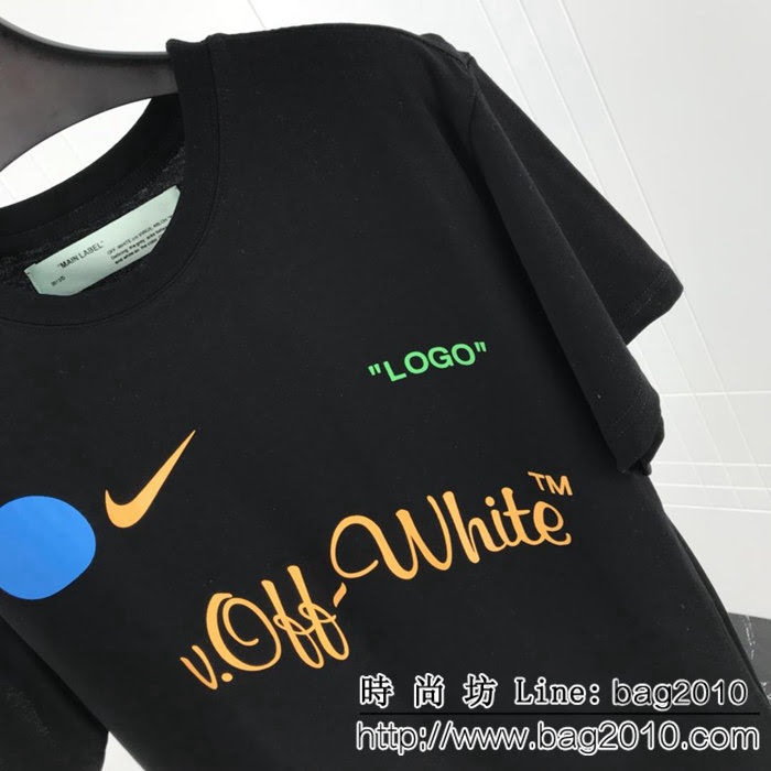 OFF-white19ss春夏新款 Nike聯名款 世界盃logo印花 精梳棉短袖 男女同款 ydi1462